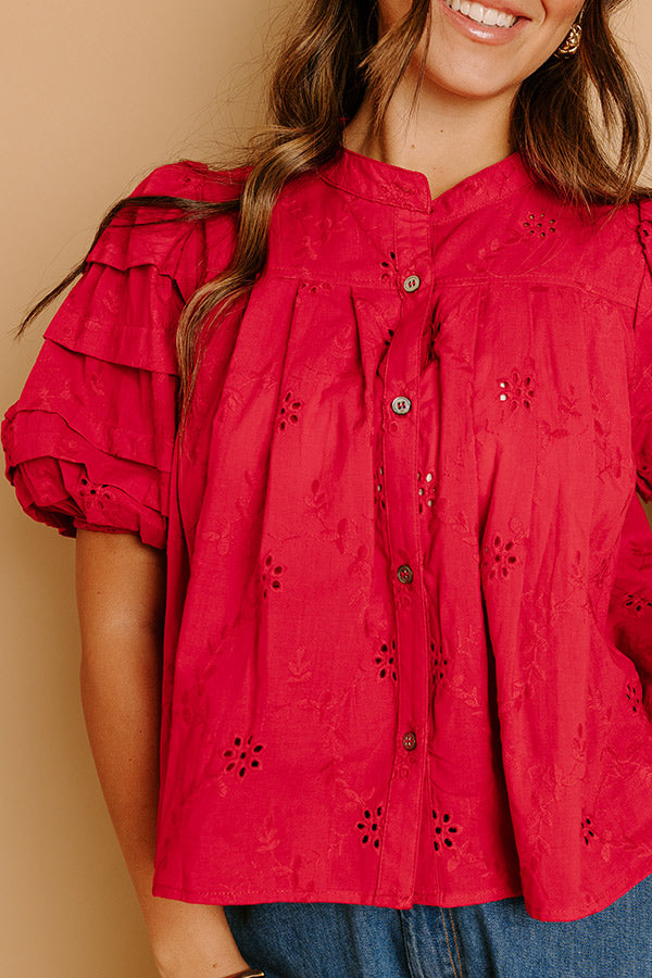 Vineyard Dream Eyelet Button Up Image 4