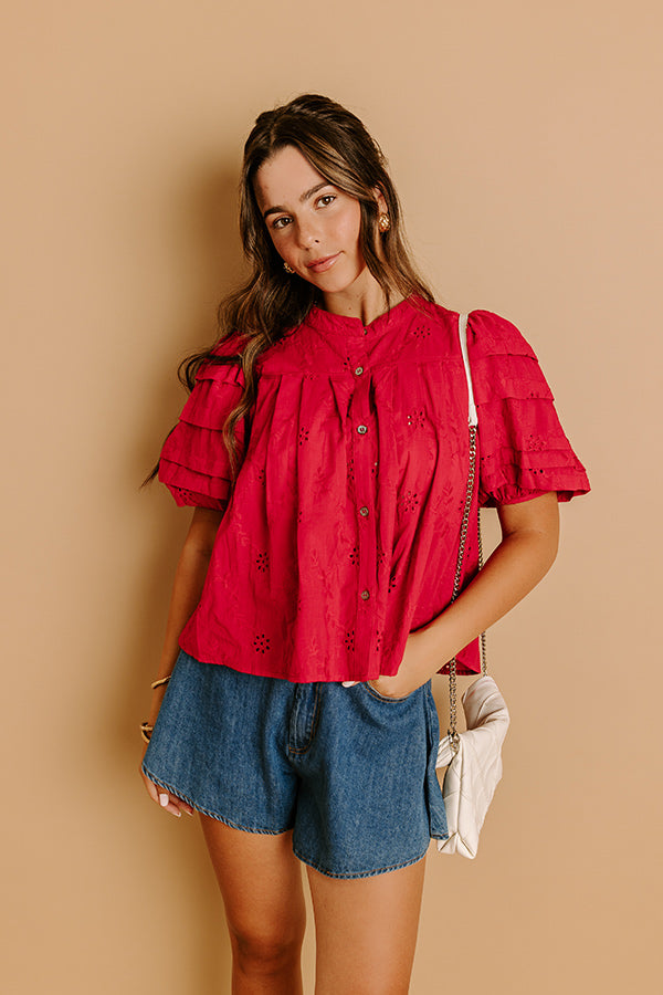 Vineyard Dream Eyelet Button Up Image 2