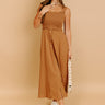 Harvest Lane Linen-Blend Midi Dress in Chocolate Image 1
