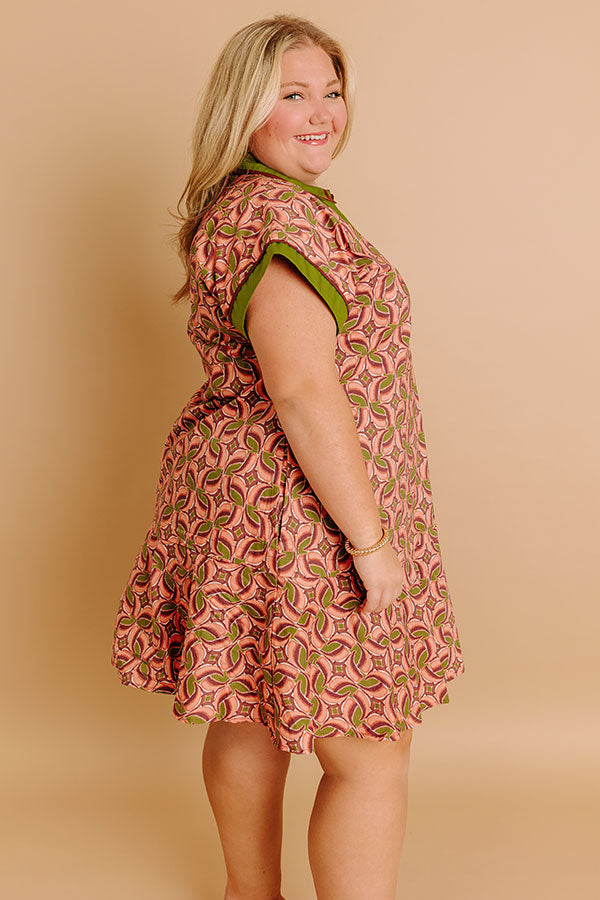 Cider Dreams Mini Dress in Olive Curves 1XL / Olive