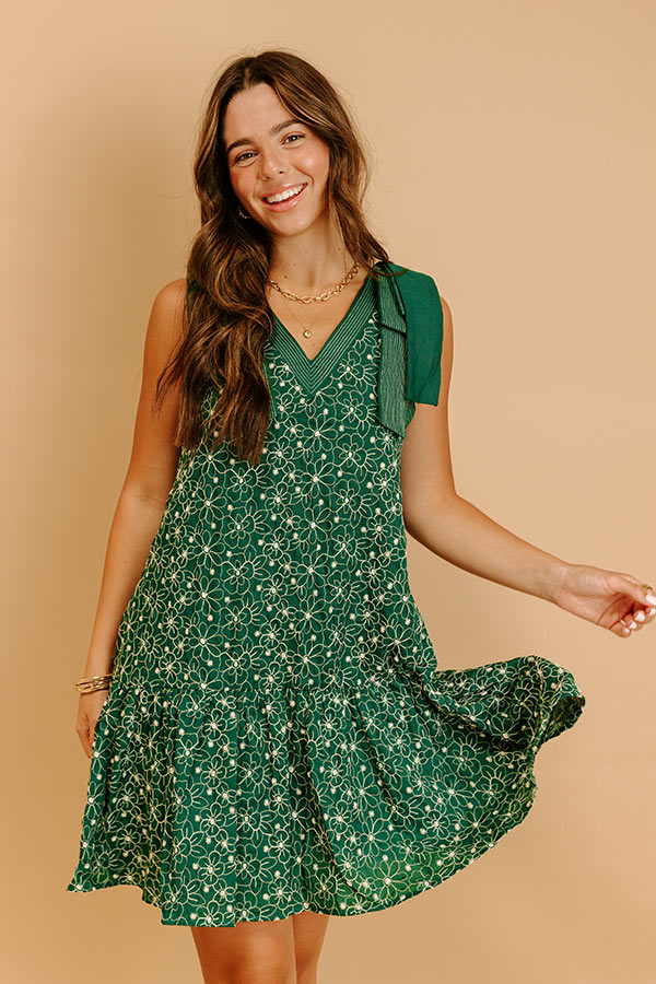 Chasing Wanderlust Floral Embroidered Mini Dress Image 1