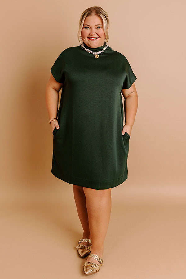 City Sleek Mini Dress in Hunter Green Curves – Impressions Online Boutique