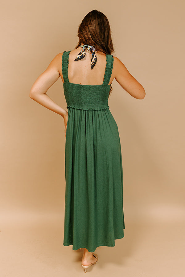 green linen blend dress Green Gloria Linen Blend Dress | WHISTLES
