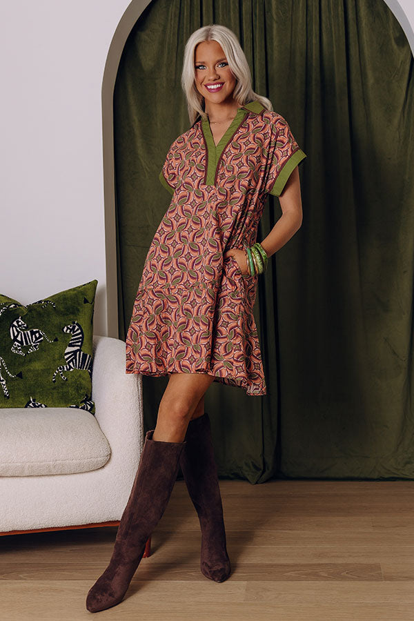 Cider Dreams Mini Dress in Olive Image - 1