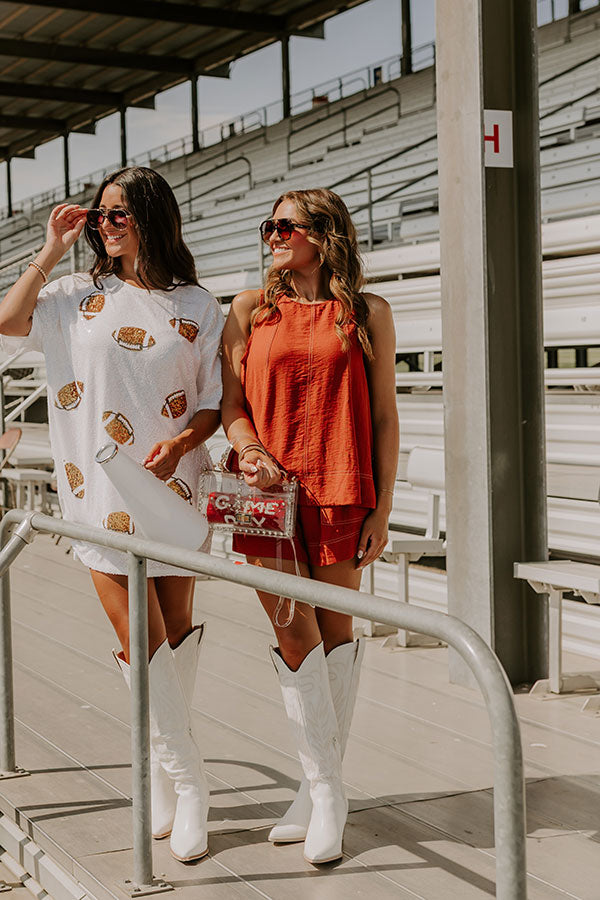 Soho Sunset A-Line Top in Rust