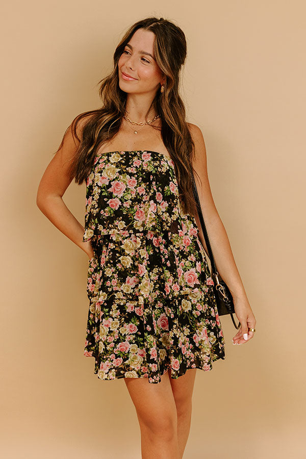 Romantic Feels Floral Mini Dress Image 4