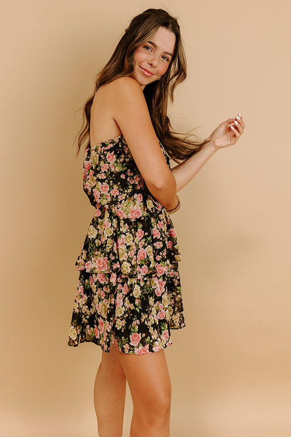 Romantic Feels Floral Mini Dress Image 5