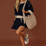 Chic Style High Waist Skort in Black Image - 1