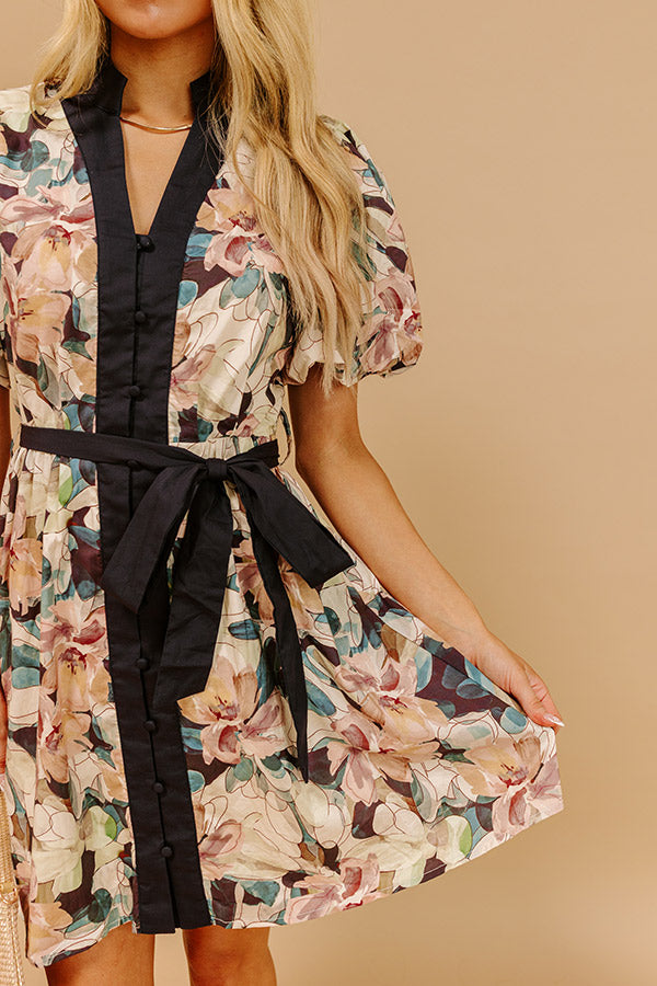 Flora In The Vines Button Down Mini Dress Image 2