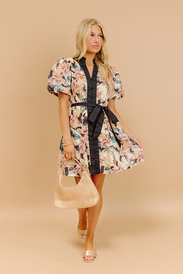 Flora In The Vines Button Down Mini Dress Image 1