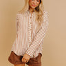 Charleston Charm Stripe Button Up Top Image 1