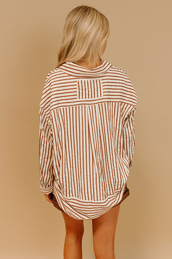 Charleston Charm Stripe Button Up Top Image 4
