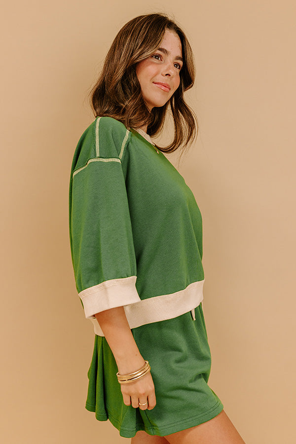 Chic Style Shift Tee in Olive Image 4