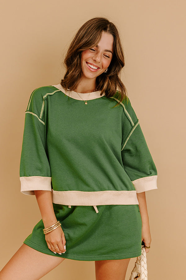 Chic Style Shift Tee in Olive Image 1