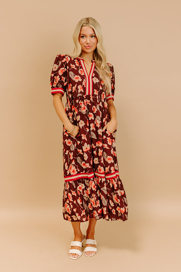 Harvest Blossom Floral Midi Dress Image 2