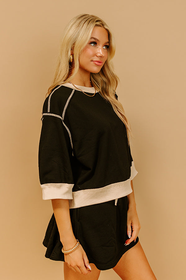 Chic Style Shift Tee in Black Image 3