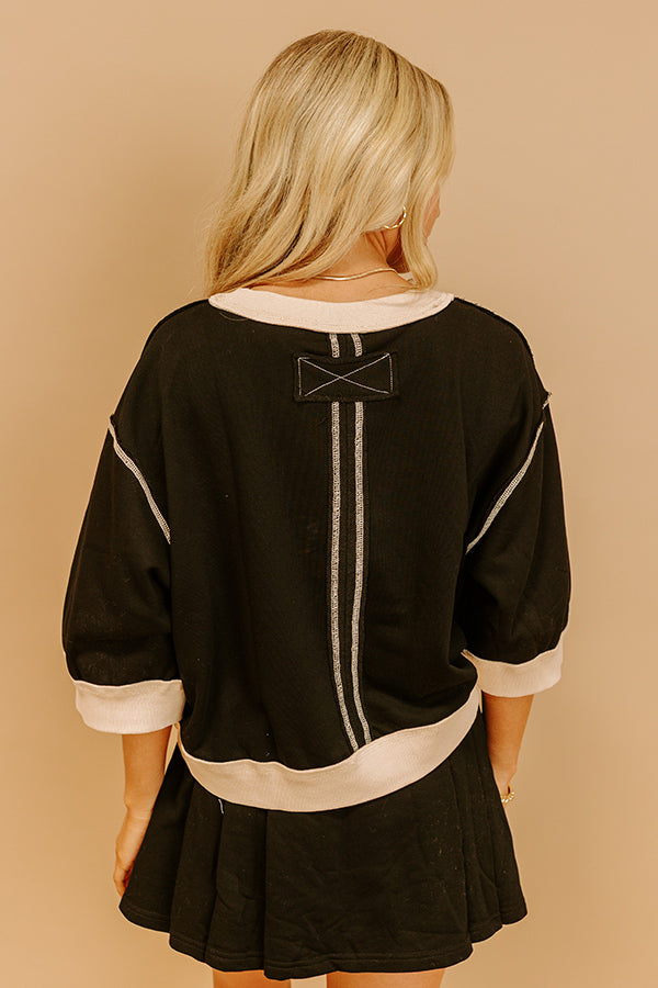 Chic Style Shift Tee in Black Image 2