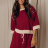 Chic Style Shift Tee in Wine Image - 1