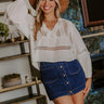Feeling Lighthearted Lace Top in White Image - 1