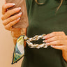 Gold Phone/Purse Chain with a White Image 1
