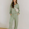 Morning Dew High Waist Scuba Pants in Sage Image 1