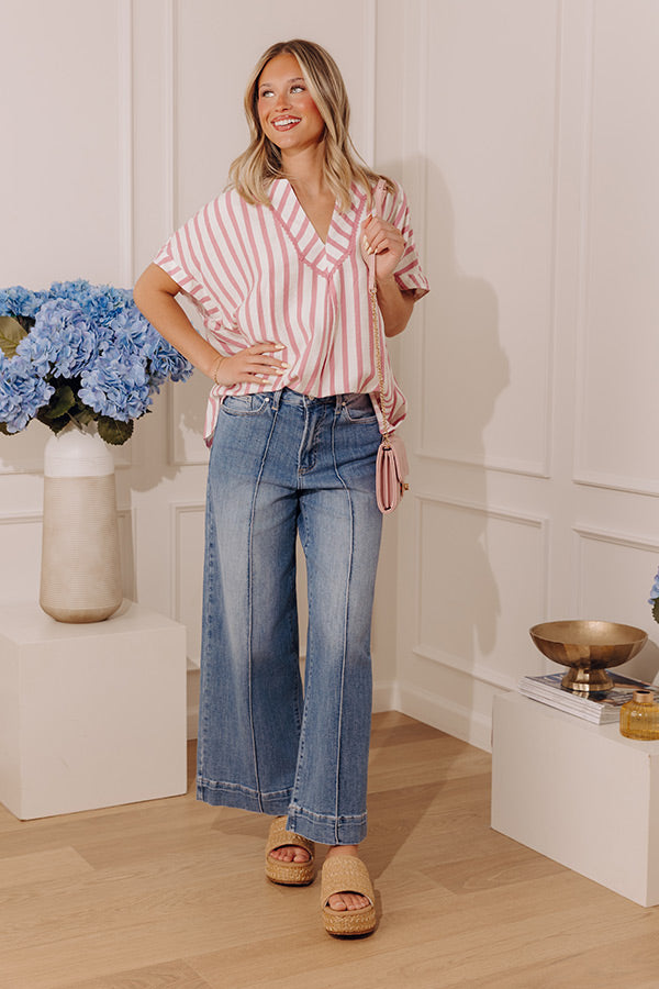 The Carmen High Waist Wide Leg Jean in Medium Wash Image - 1