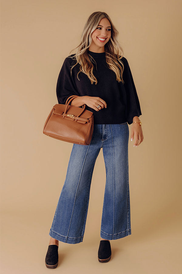 The Carmen High Waist Wide Leg Jean in Medium Wash Image - 2