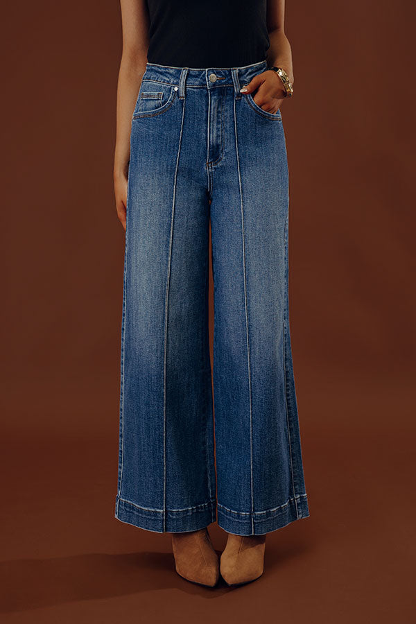 The Carmen High Waist Wide Leg Jean in Medium Wash Image - 2