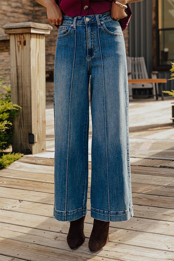 The Carmen High Waist Wide Leg Jean in Medium Wash Image - 2