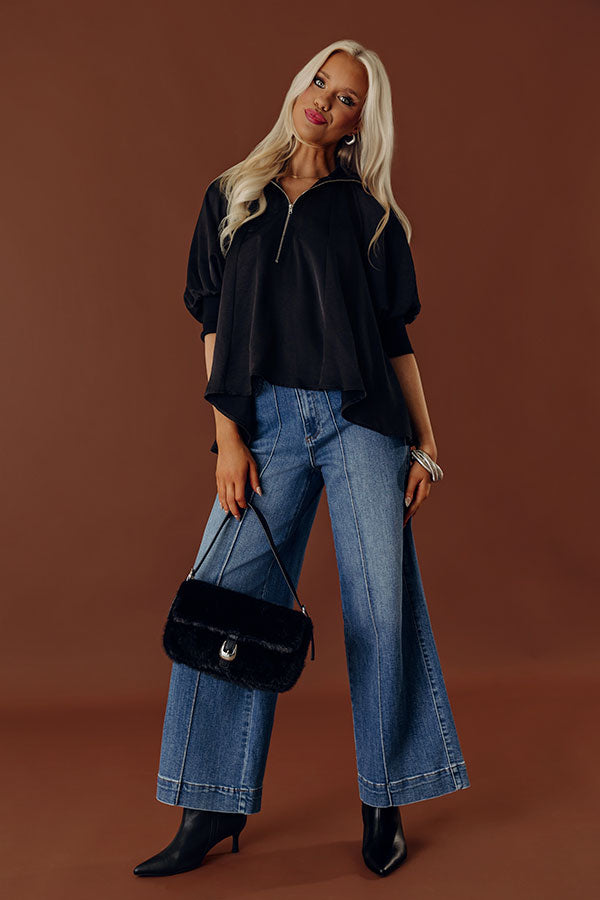 The Carmen High Waist Wide Leg Jean in Medium Wash