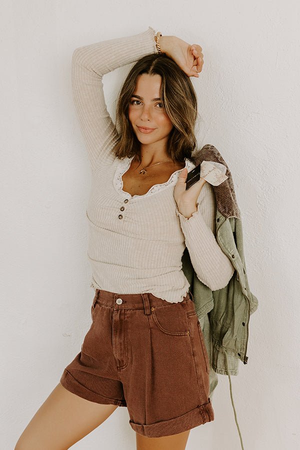 Sunday In Sycamore Ribbed Top  Image 1