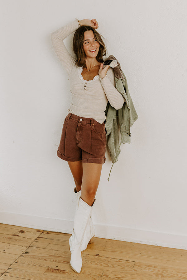 Sunday In Sycamore Ribbed Top  Image 5