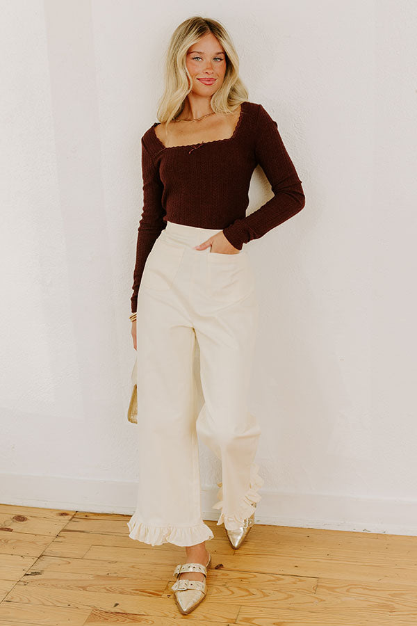 The Cordelia High Waist Crop Jean in French Vanilla Image - 2