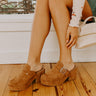 Tell Me More Faux Suede Clog Heels Image 1