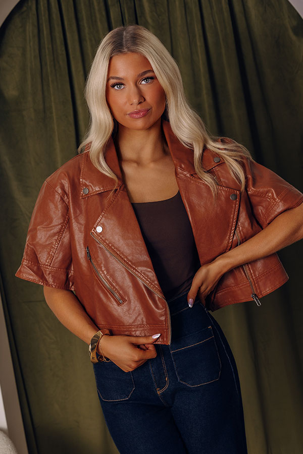 Maple Miles Faux Leather Jacket Image - 2