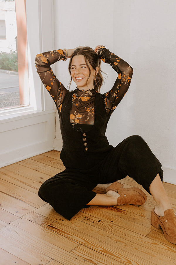 Falling Florals Mesh Top Image 2