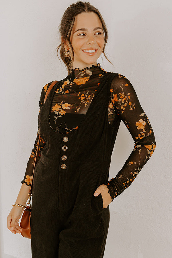 Falling Florals Mesh Top Image 4