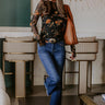 Falling Florals Mesh Top Image - 1