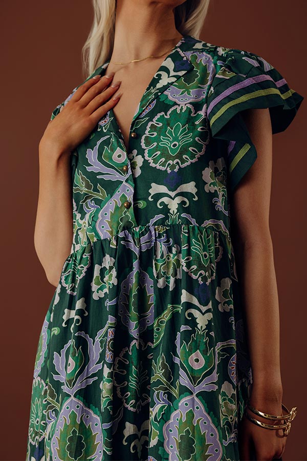 Charming Embrace Floral Midi Dress Image - 2