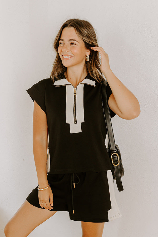 Metro Chic Quarter Zip Top Image 2