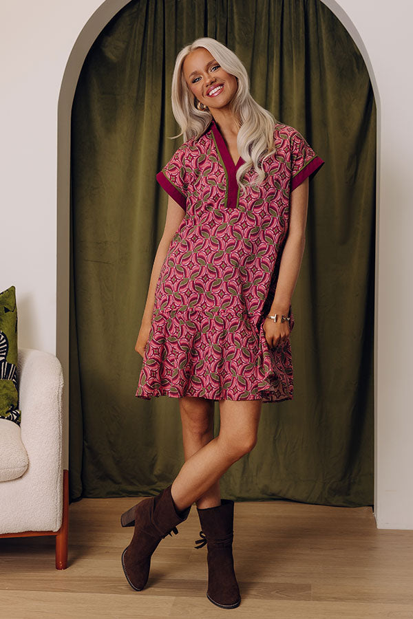 Cider Dreams Mini Dress in Sangria Image - 1