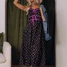 Apple Orchard Stroll Floral Midi Dress in Black Image - 1