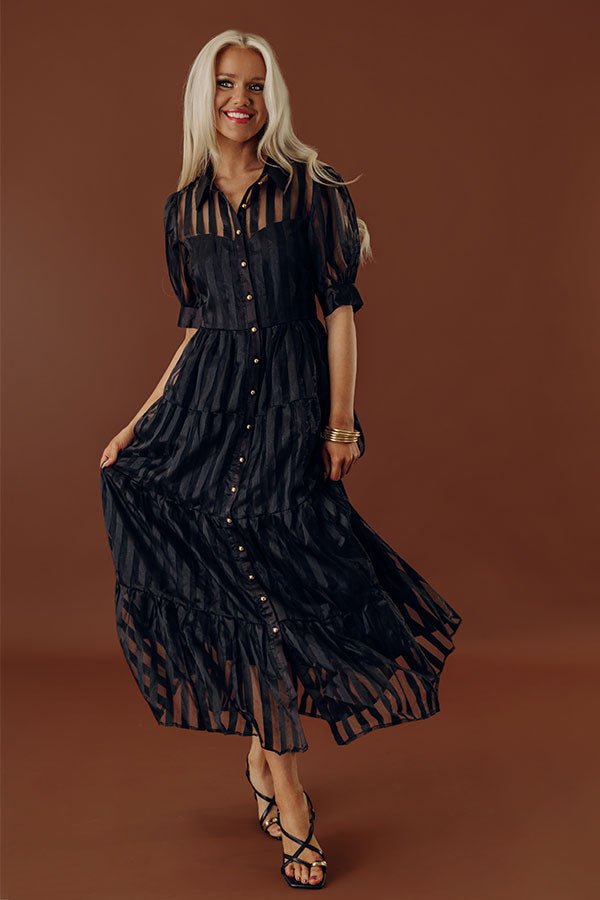 Pinot Noir Sippin Organza Midi Dress Image - 1