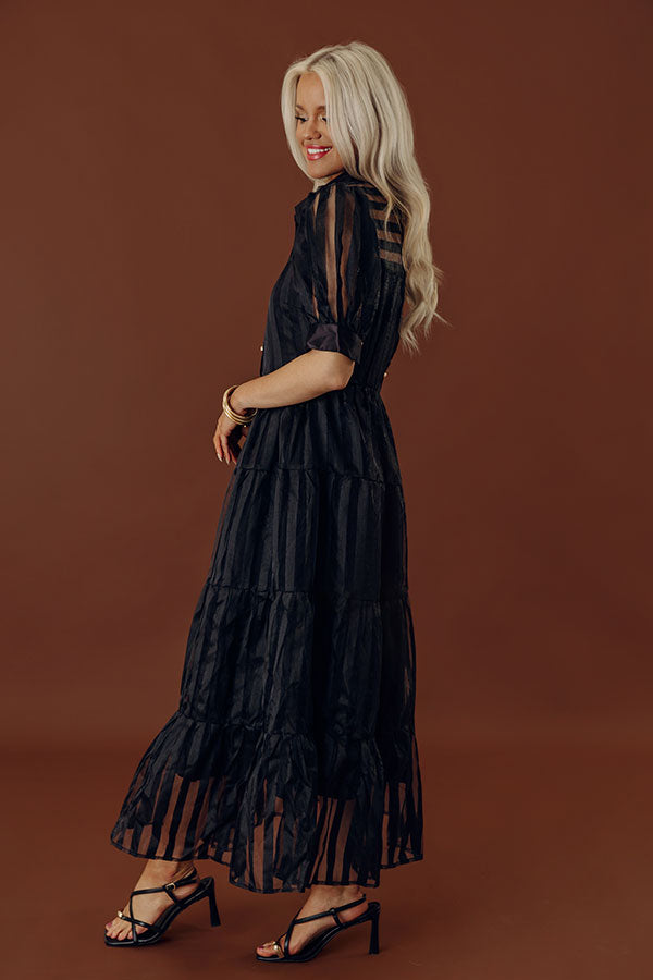 Pinot Noir Sippin Organza Midi Dress Image - 2