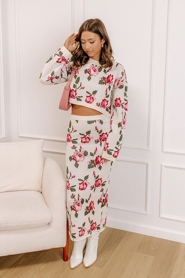 Rose Garden Stroll Knit Sweater Top Image 3