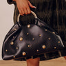 Harper Faux Leather Studded Purse in Black Image - 1