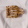 Flat Large Square Hair Claw Clip in Blonde Tortoiseshell Image 1