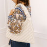 Allie Faux Leather Hobo Tote in Cream Image 1