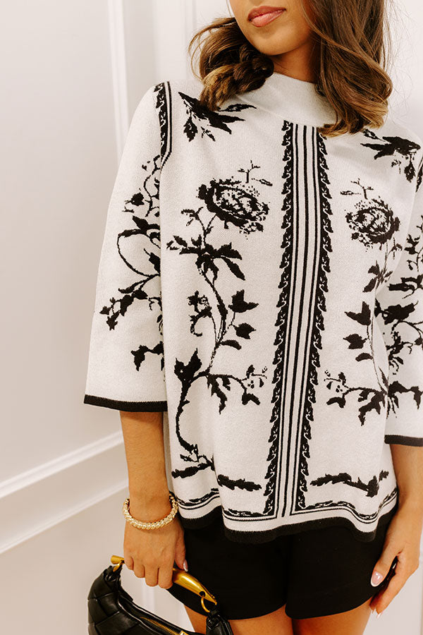 Lattes At The Louvre Knit Sweater Top  Image 2