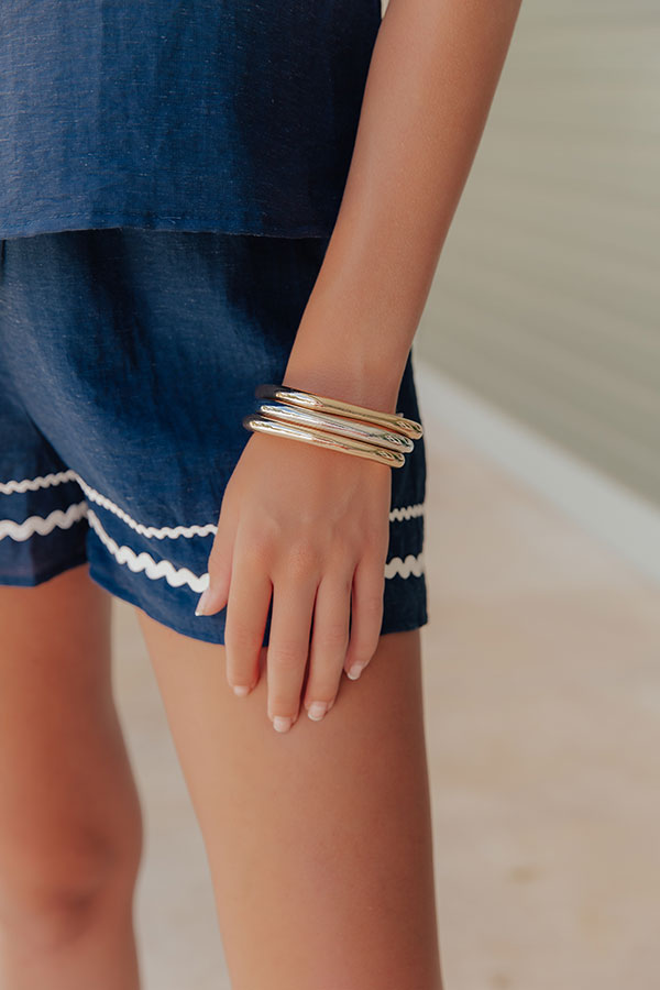 Charming Glance Bangle Bracelet Set